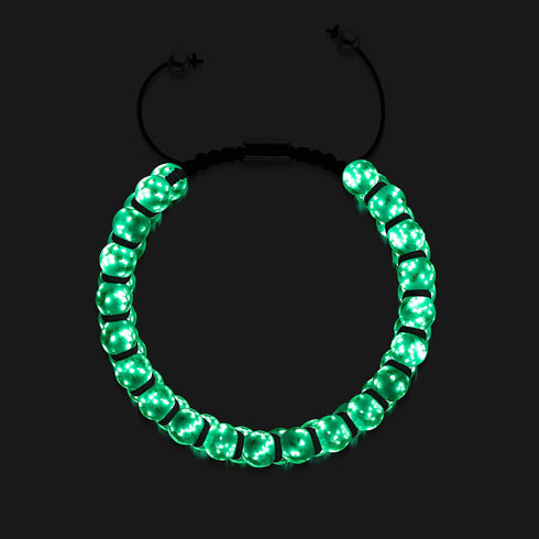 Dans les nuages | Céruléen x Ivoire | Bracelet Verre Double Luciole